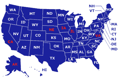 U.S. Map - clickable imagemap